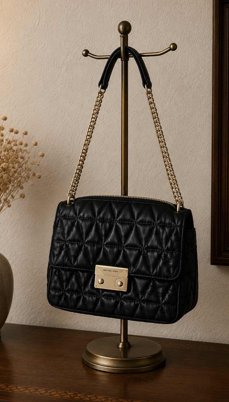 Photo 1 of BLACK QUILTED LEATHER, MICHAEL KORS SLOAN SHOULDER BAG