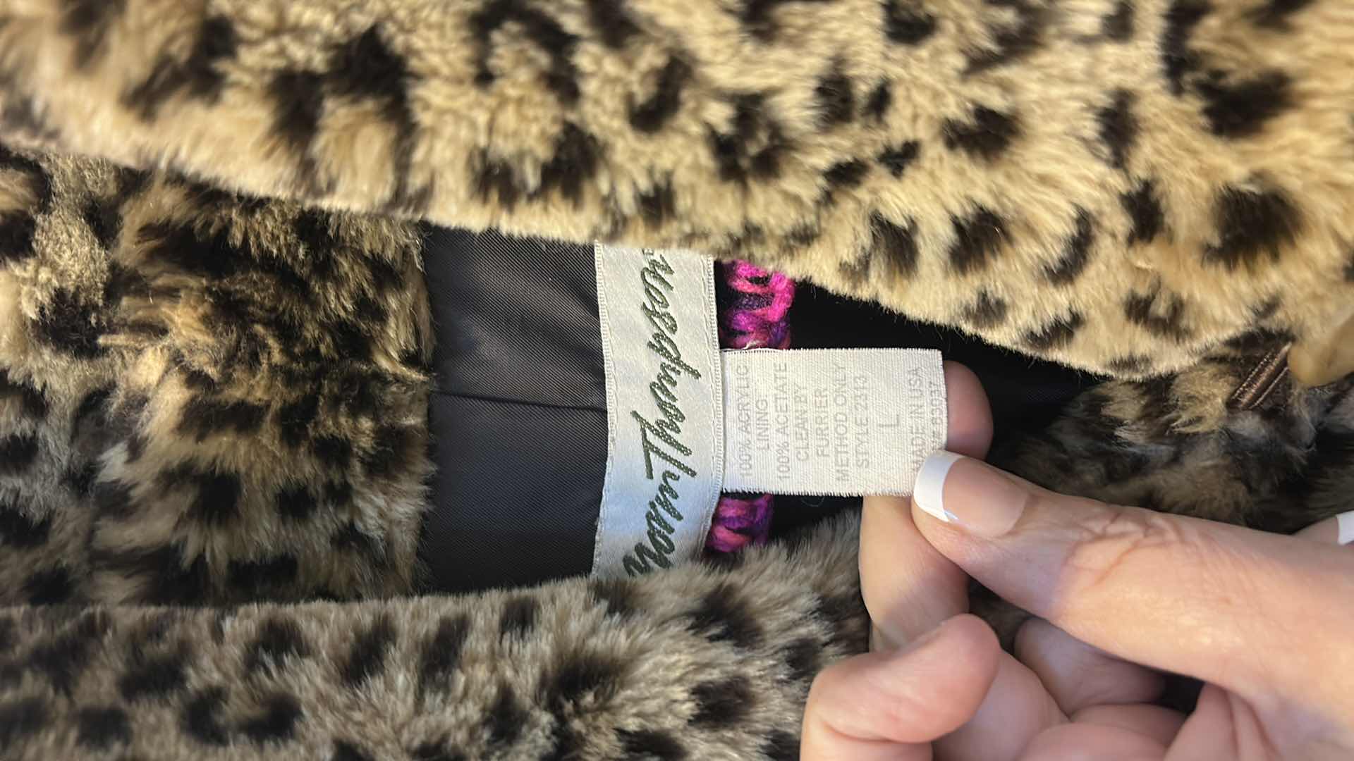 Photo 1 of VINTAGE 1980S FAUX FUR LEOPARD PRINT SWING COAT BY NORM THOMPSON OF PORTLAND, OREGON RETRO GLAM SILHOUETTE PLUS SIZE