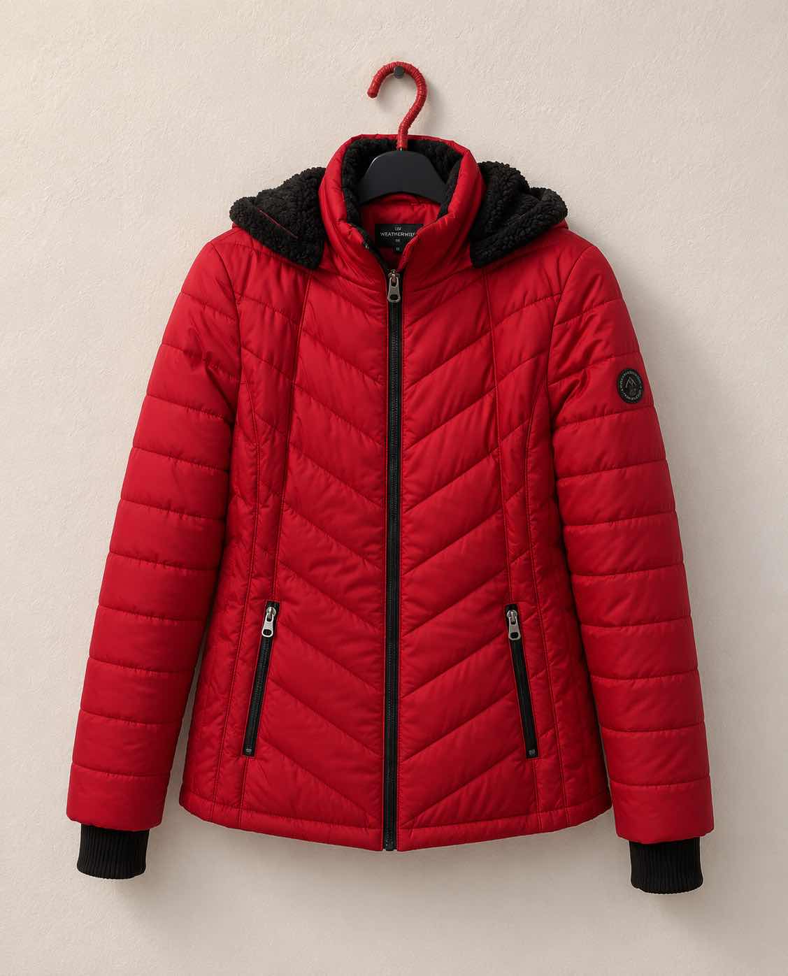 Photo 1 of RED NAUTICA WOMEN’S PUFFER JACKET, PLUS SIZE