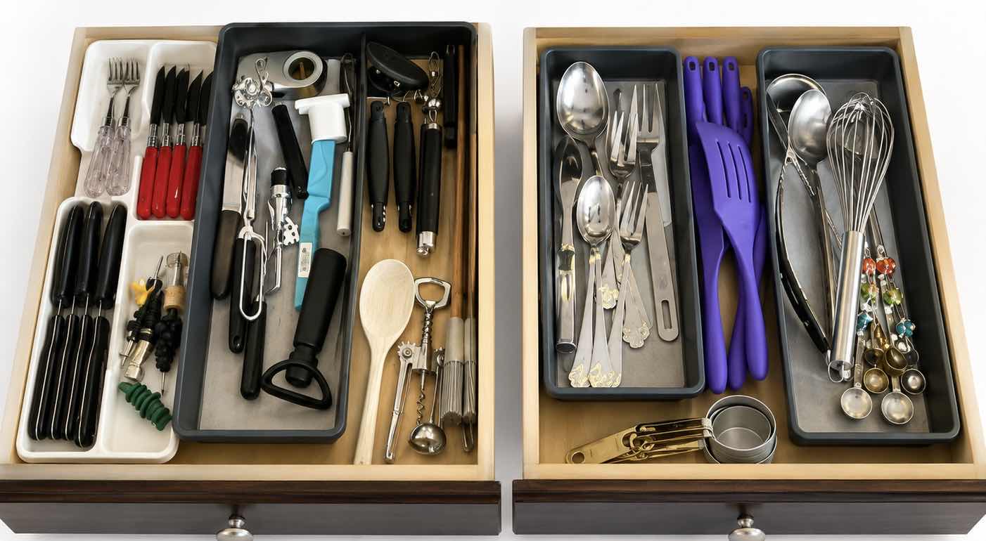Photo 1 of CONTENTS OF TWO DRAWERS IN KITCHEN
