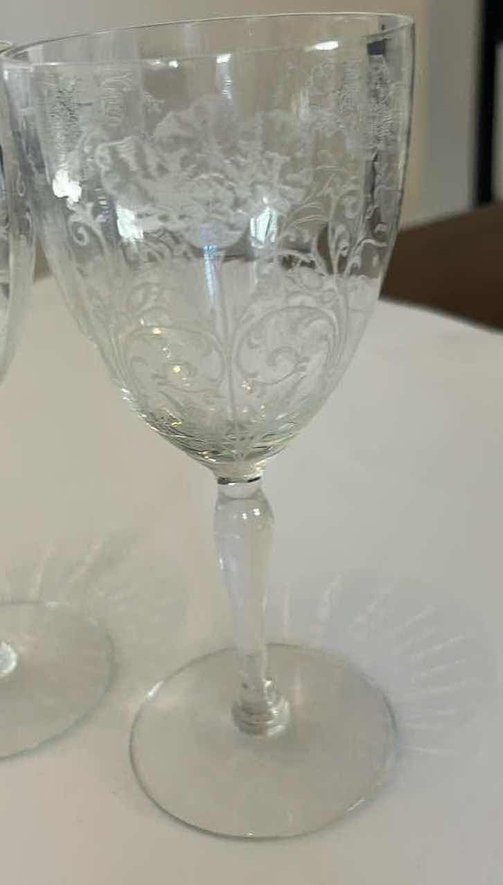 Photo 1 of 2 PIECE - FLANDERS CLEAR BY GLASSBURY – LOTUS WATER GOBLET $40