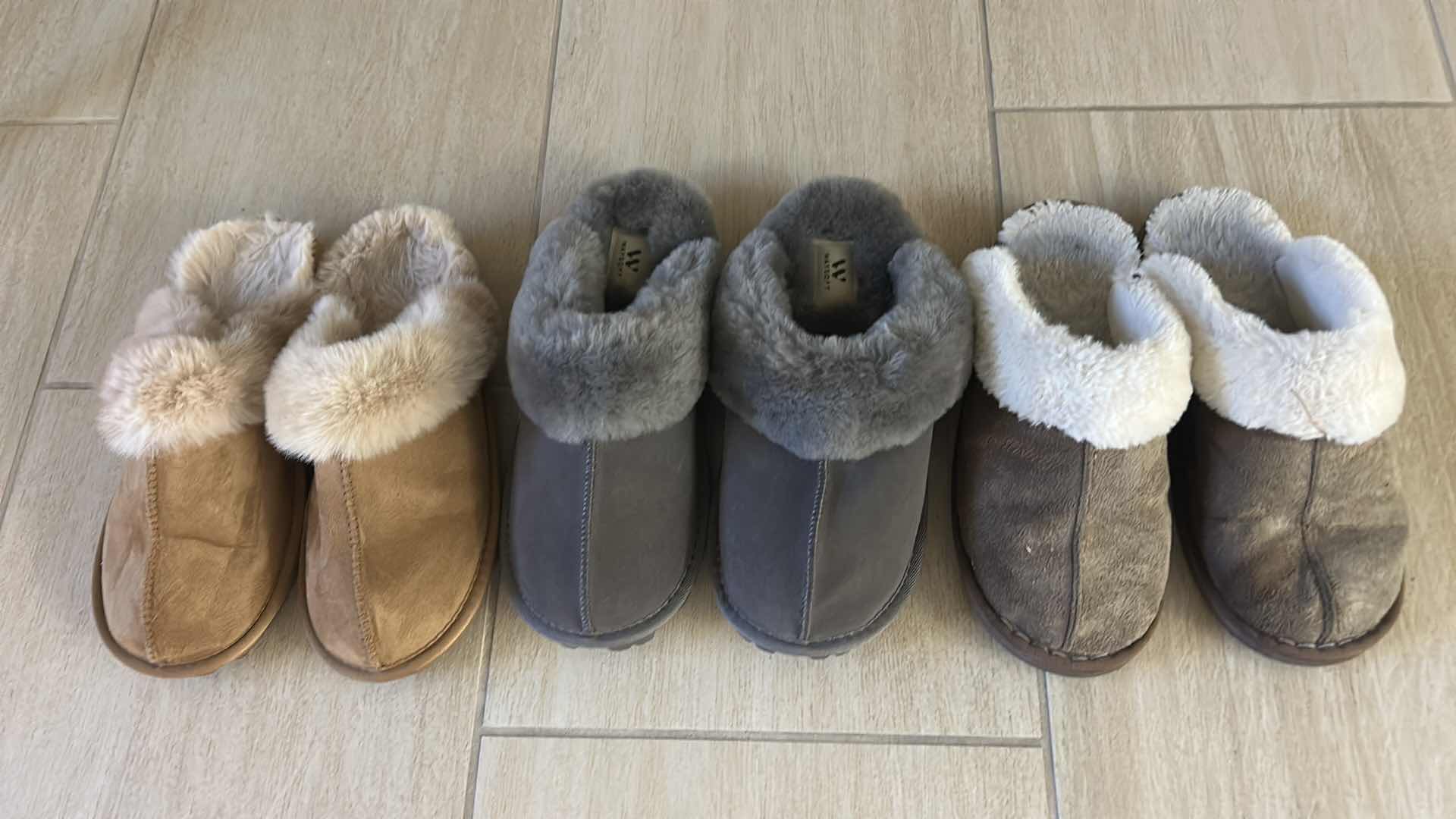 Photo 1 of 3 PAIRS SLIPPERS- WOMENS SIZE 10