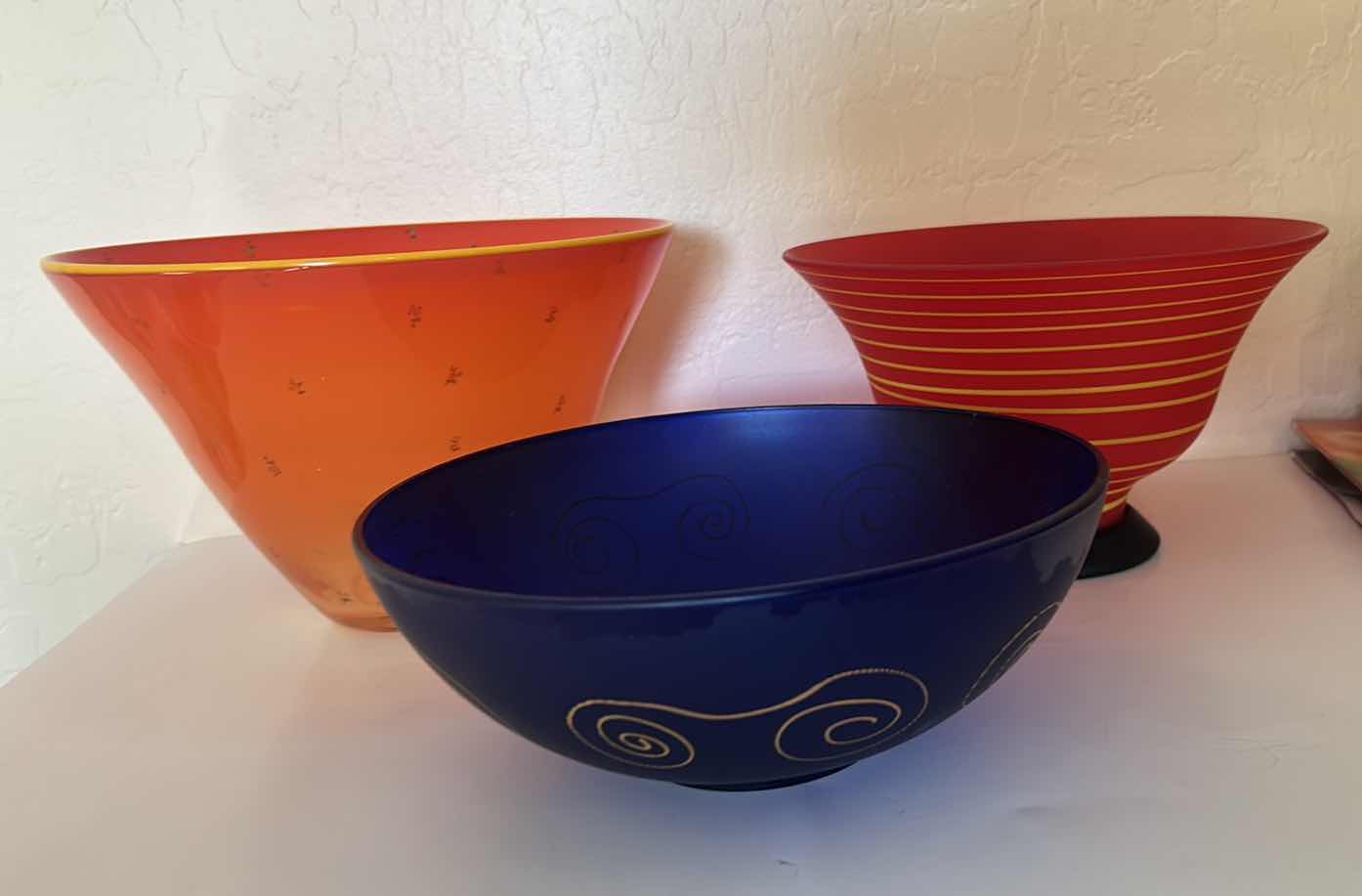 Photo 1 of 3 GLASS BOWLS (LARGEST 11” x H7”)