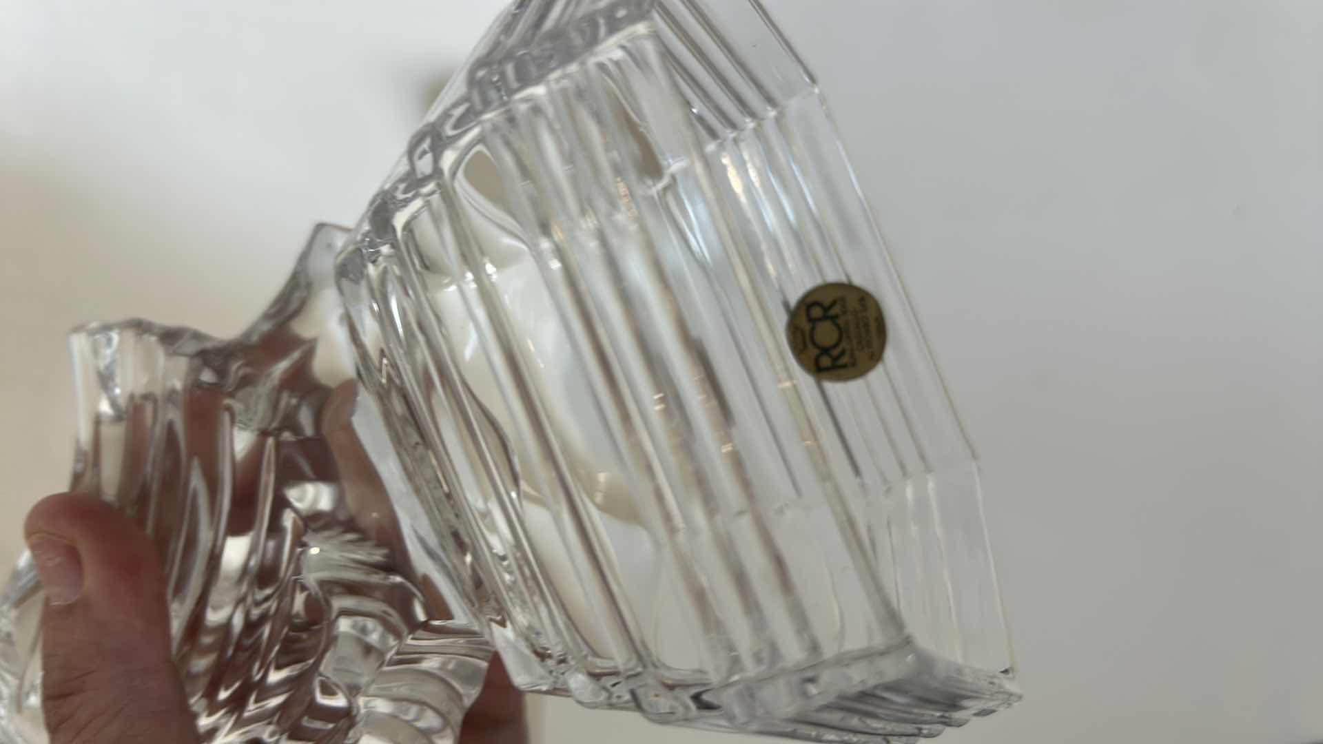Photo 1 of HOME DECOR- ROYAL CRYSTAL ROCK TANGO FIGURINE 24% LEAD CRYSTAL SCULPTURE OF A DANCING COUPLE MADE IN ITALY AND SHELL ON STAND (TALLEST H10”)