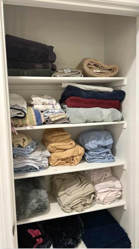 Photo 1 of CONTENTS OF LINEN CLOSET – BEDSHEETS TOWELS, AND MORE