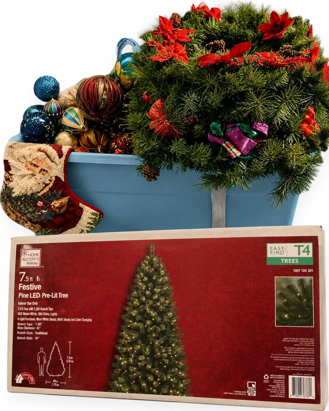 Photo 1 of CHRISTMAS TREE AND CHRISTMAS DECORATIONS