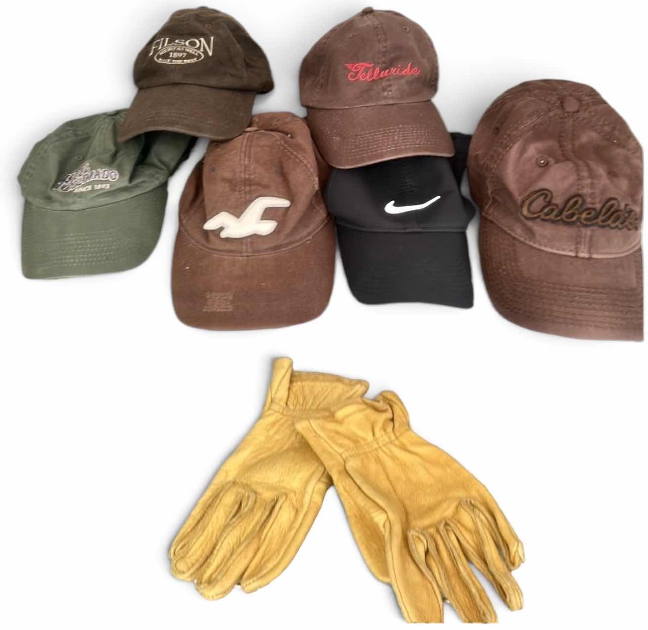Photo 1 of BASEBALL HATS AND GLOVES