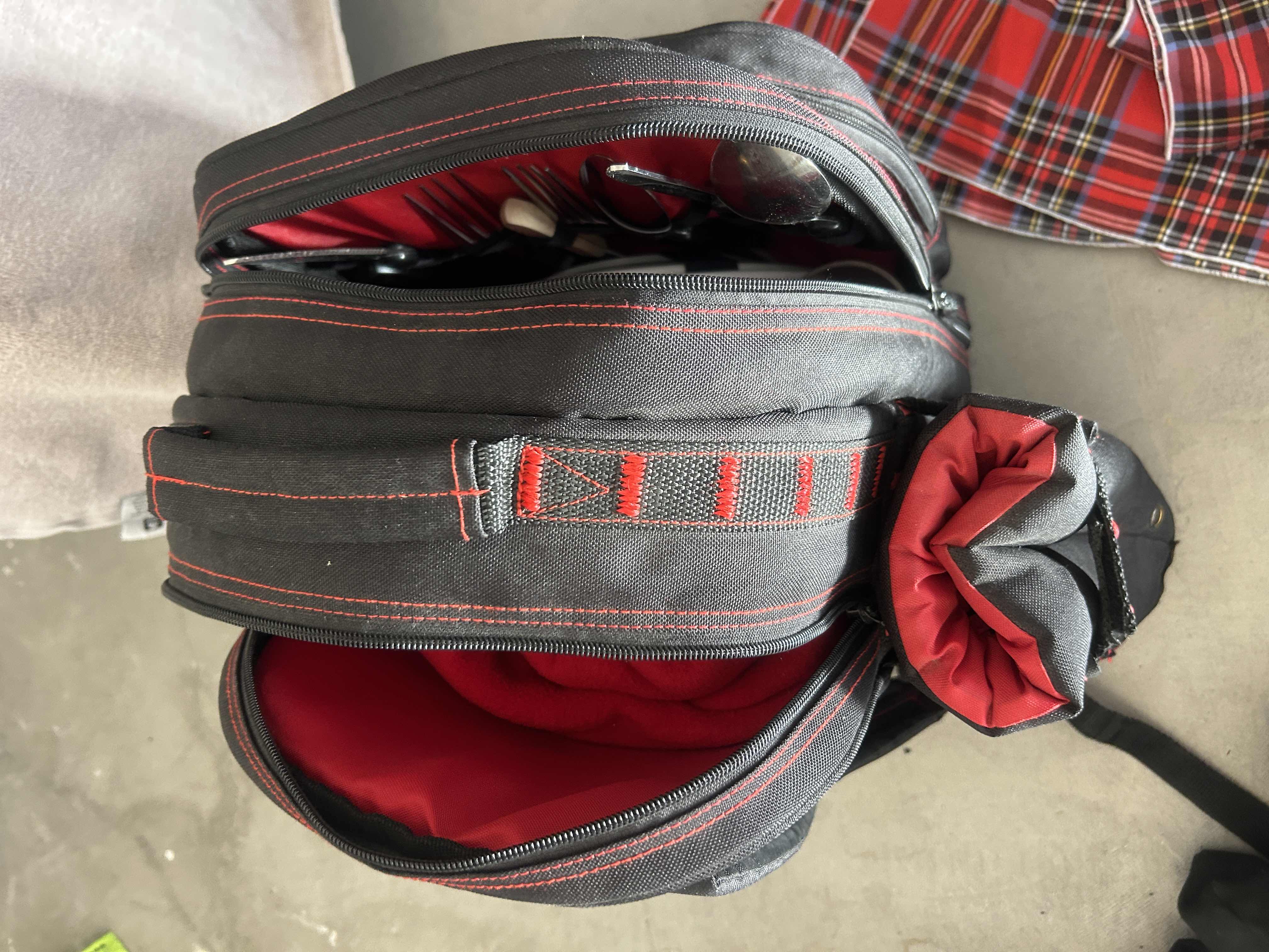 Photo 1 of PICNIC BACKPACK WITH PICNIC SUPPLIES FOR FOUR