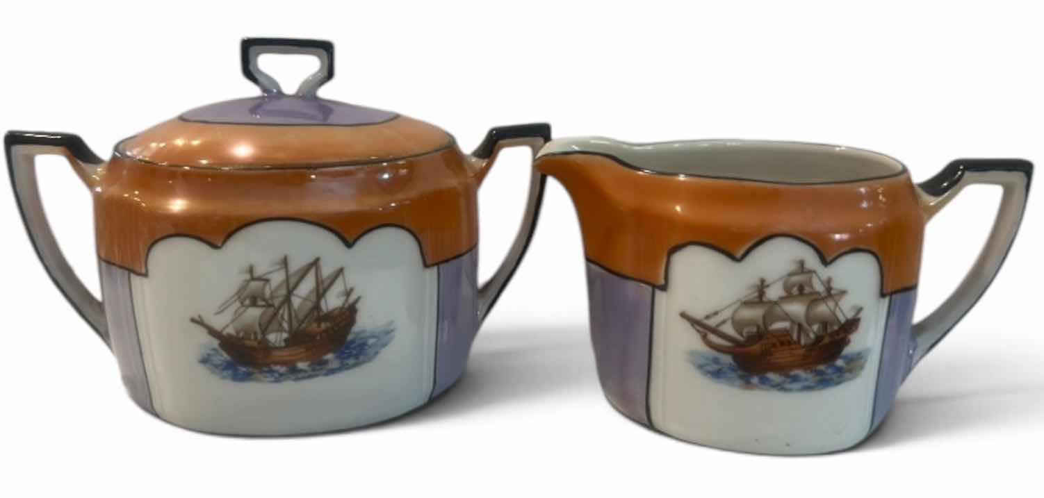 Photo 1 of LUSTERWARE SUGAR AND CREAMER SET $45