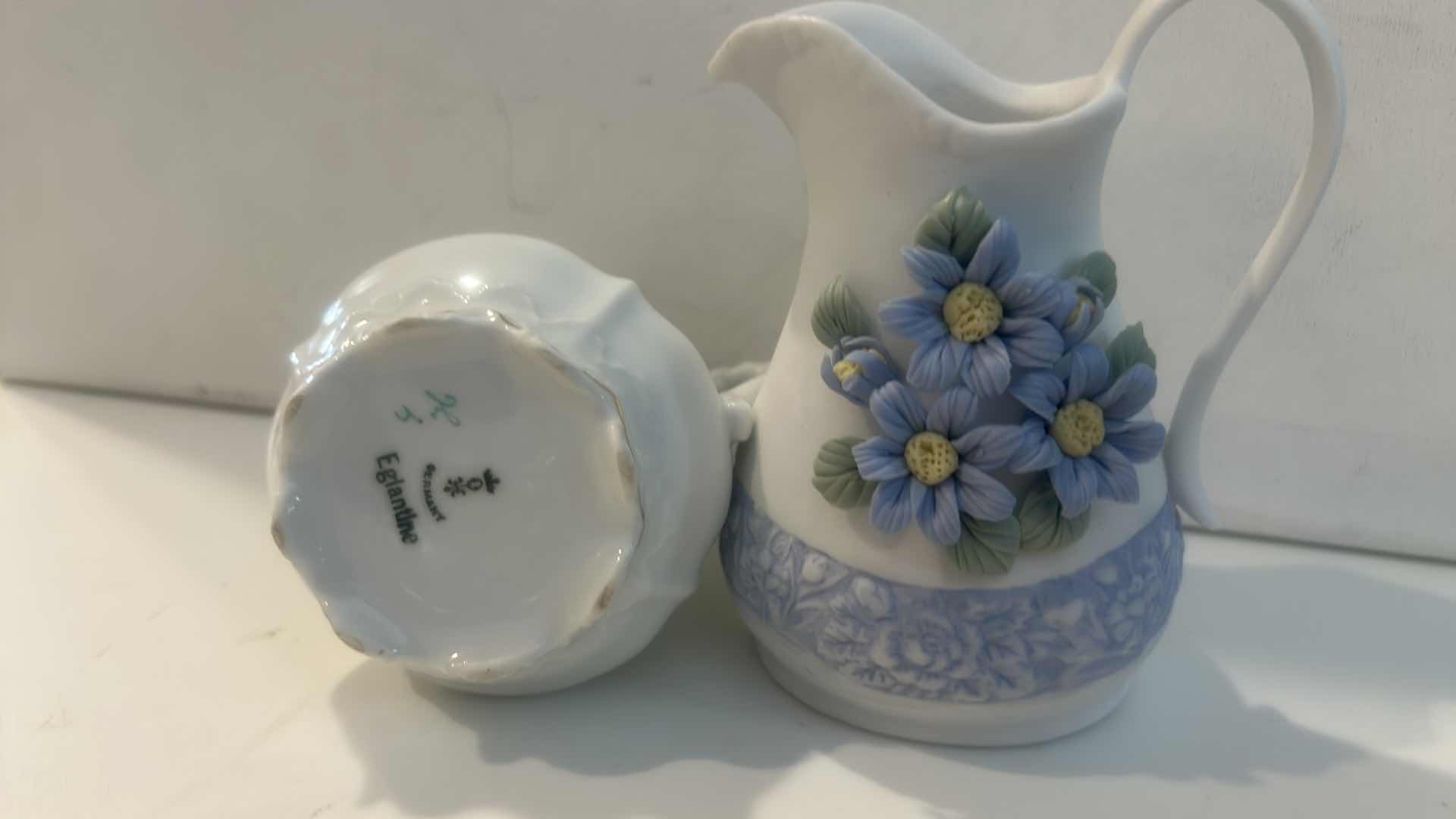 Photo 1 of 2 FLORAL CERAMIC PITCHERS H5”