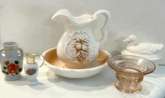 Photo 1 of VINTAGE TABLETOP DECOR ITEMS- CERAMIC PORCELAIN & GLASS