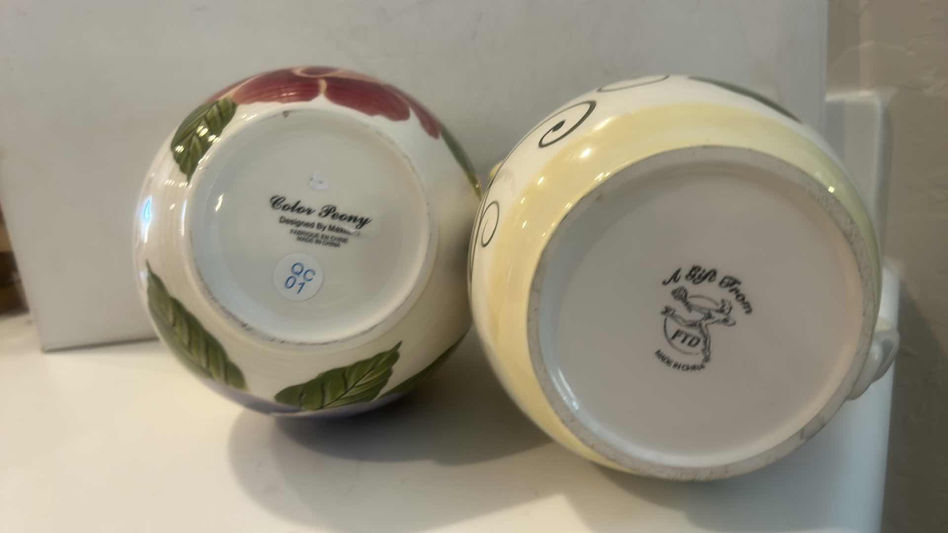 Photo 1 of FLORAL PITCHERS H7.25”AND PLATE H8”
