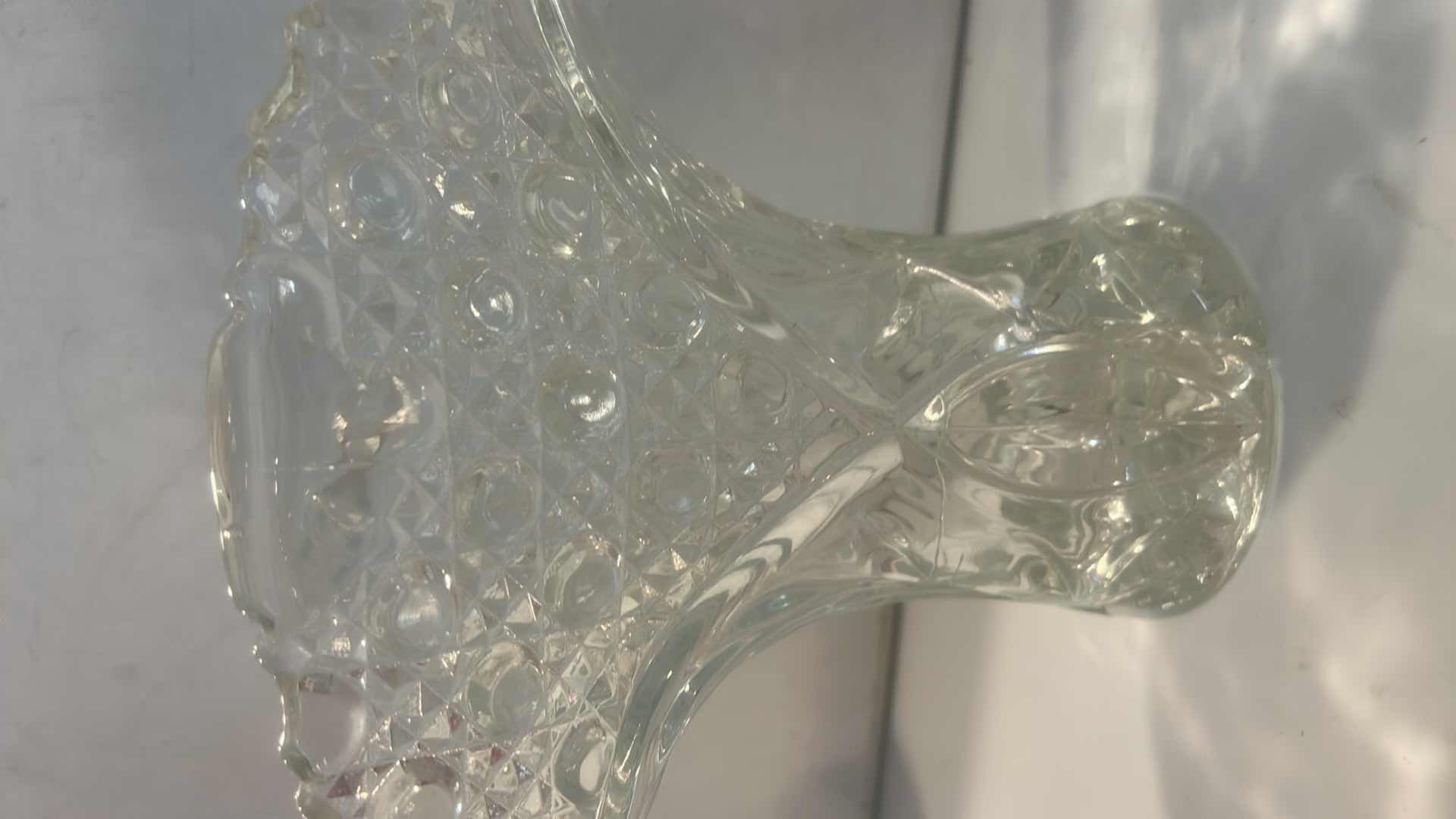Photo 1 of VINTAGE CLEAR PRESSED GLASSWARE (TALLEST H8”)