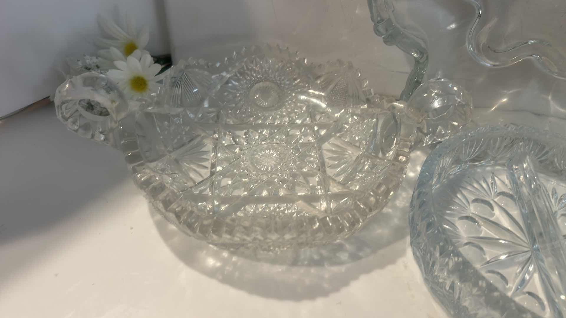 Photo 1 of VINTAGE 3-PIECE CLEAR CRYSTAL $100