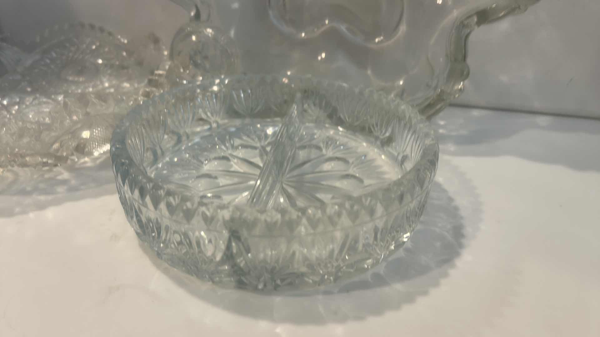 Photo 1 of VINTAGE 3-PIECE CLEAR CRYSTAL $100