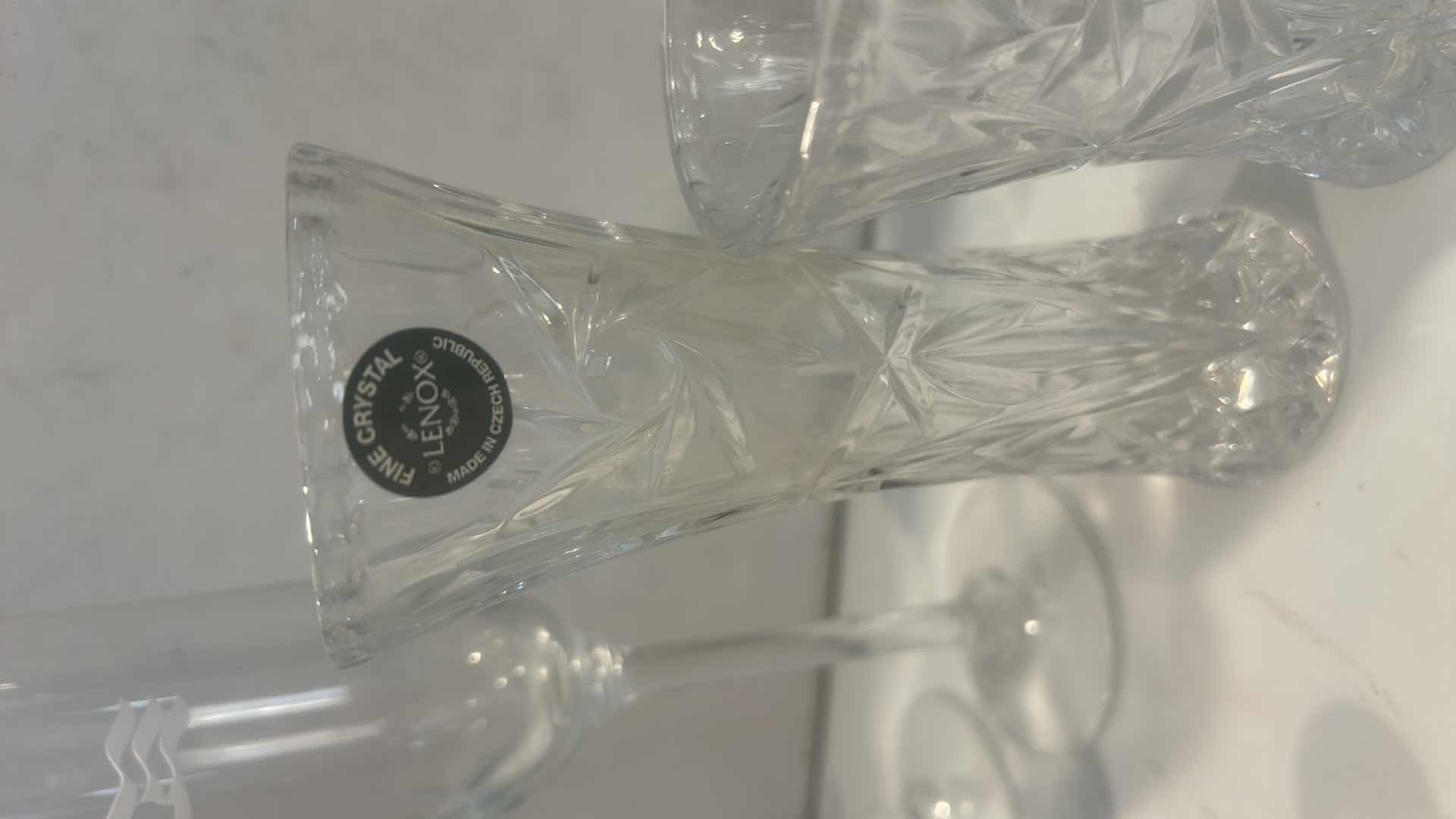 Photo 1 of CRYSTAL AND GLASS ASSORTMENT (LENOX VASE H6”)