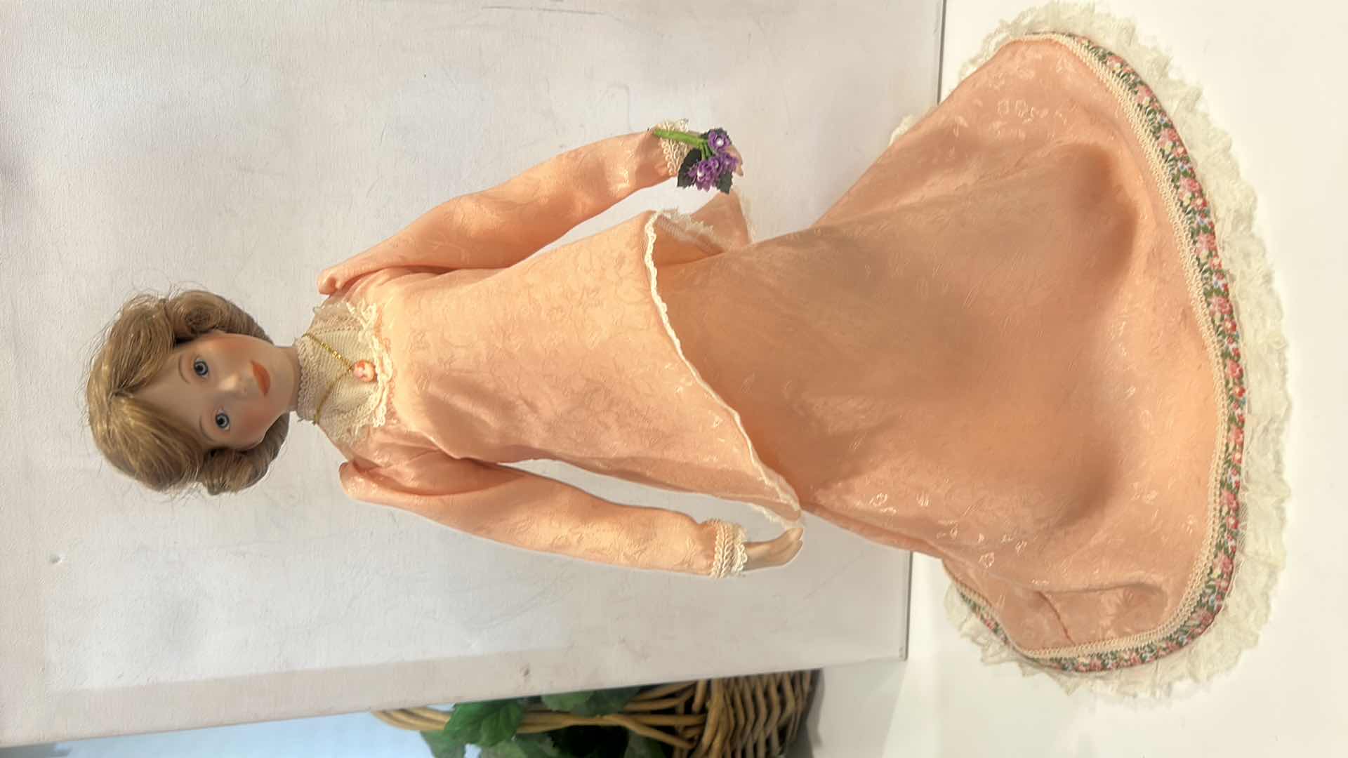 Photo 1 of COLLECTIBLE PORCELAIN DOLL H17”
H 17” $45