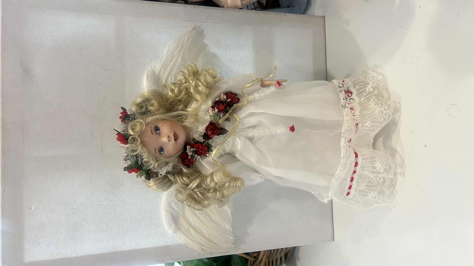 Photo 1 of VINTAGE "ANGEL OF LOVE" PORCELAIN COLLECTOR DOLL $45