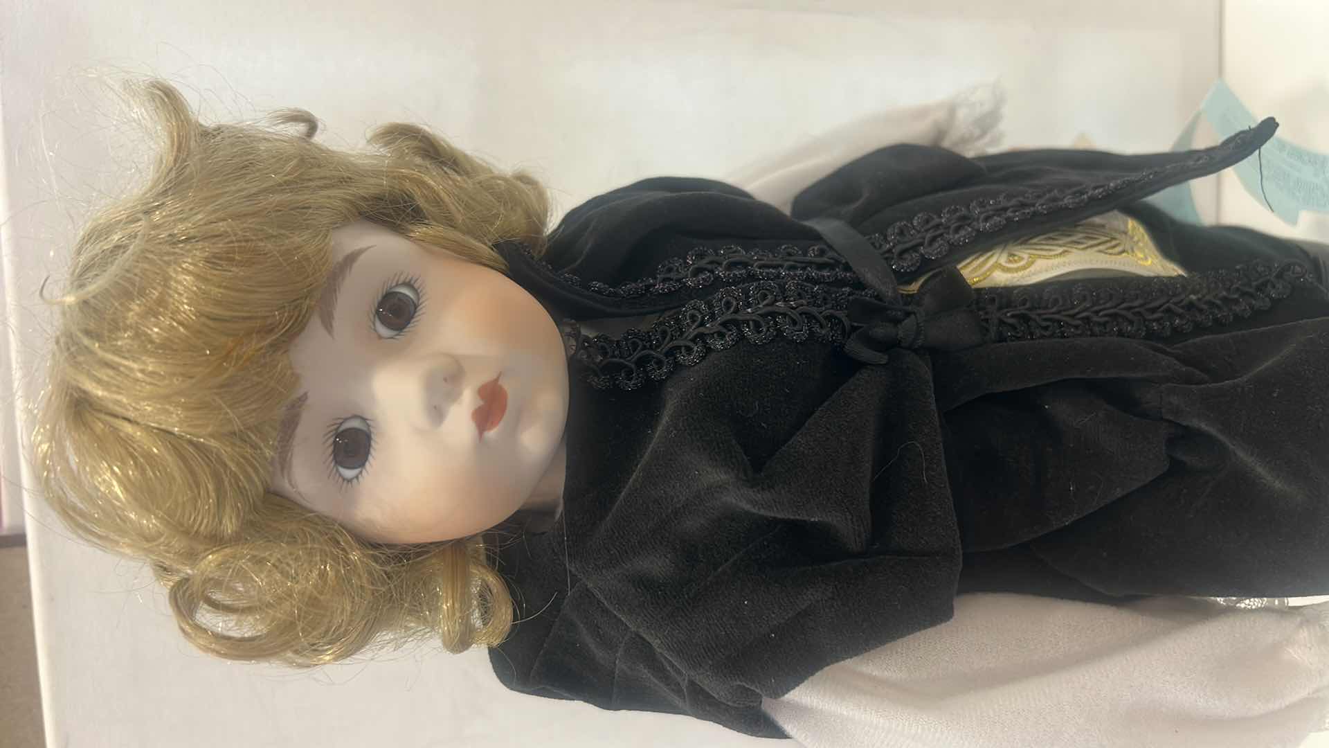 Photo 1 of VINTAGE "PRINCE" / RENAISSANCE BOY MUSICAL PORCELAIN DOLL
H19” $55