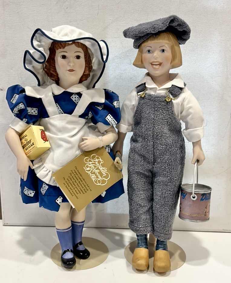 Photo 1 of 2 - 1985-1986 FRANKLIN HEIRLOOM PORCELAIN DOLLS $70