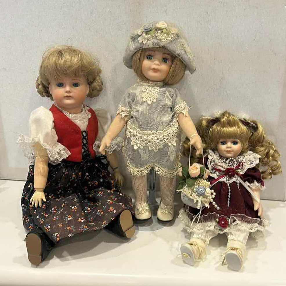 Photo 1 of ARTIST SIGNED GERMANIC/EUROPEAN FOLK STYLE DOLL $65 PLUS 2 ADDITIONAL COLLECTIBLE DOLLS $50