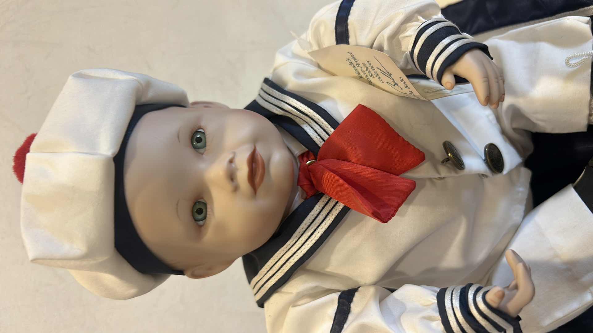 Photo 1 of VINTAGE ASHTON DRAKE GALLERIES PORCELAIN BABY DOLL, MATTHEW BY ARTIST TITUS TOMESCU $60 H10”