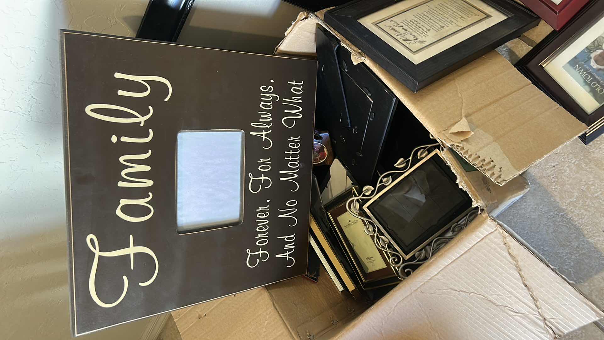 Photo 1 of 2 BOXES OF PICTURE FRAMES