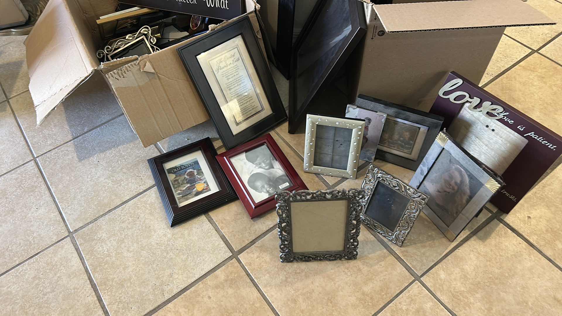 Photo 1 of 2 BOXES OF PICTURE FRAMES