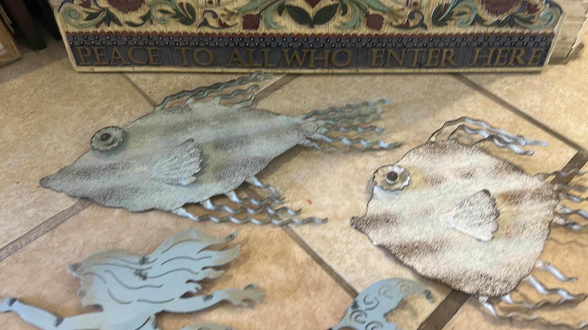 Photo 1 of HOME DECOR- METAL FISH, MERMAID & WOOD PLAQUE