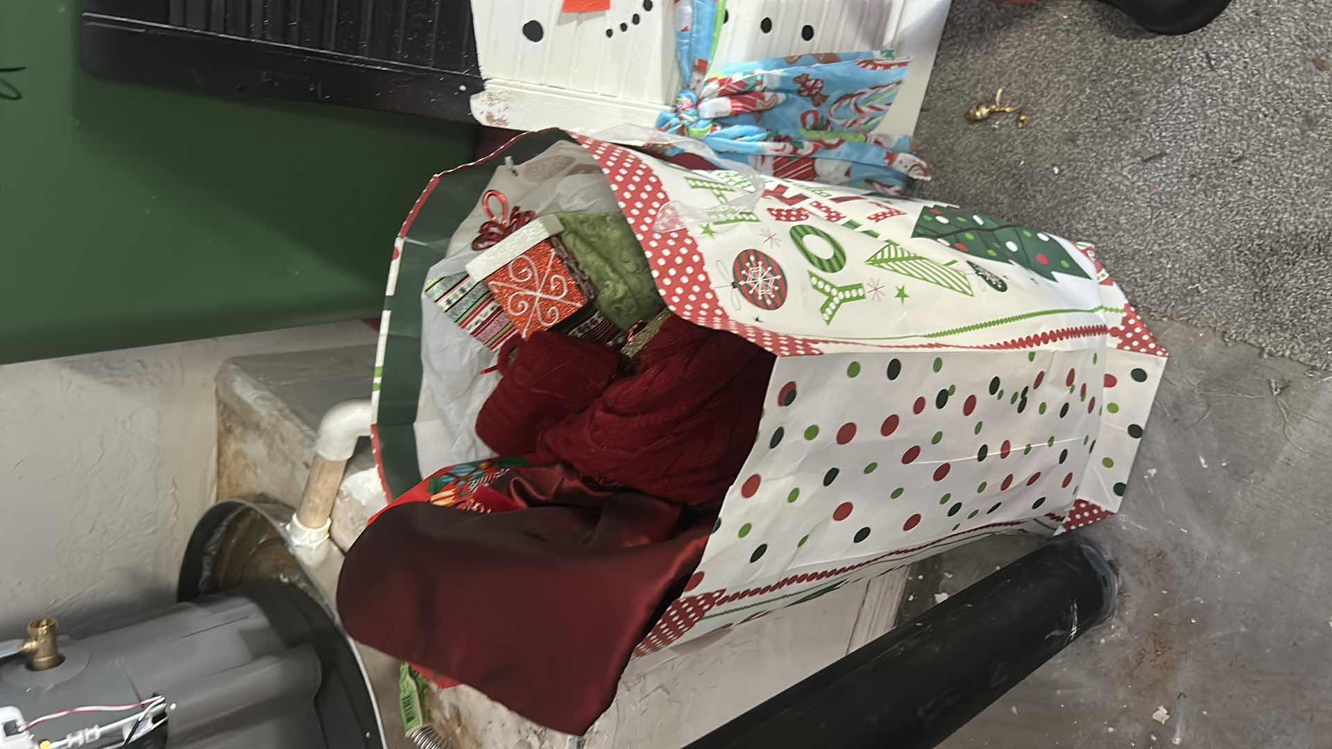 Photo 1 of CHRISTMAS TREE & 3 BINS OF CHRISTMAS DECOR & MORE
