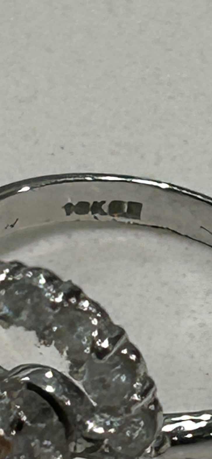 Photo 1 of 2 SILVER TONE RINGS ( 1 STAMPED 14K GP) EST SIZE 7