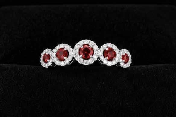 Photo 1 of 10K WHITE GOLD DIAMOND RING 0.50 CTW DIAMOND 0.50 SAPPHIRE 3G (EST SIZE 6-7) #34 $2,100
