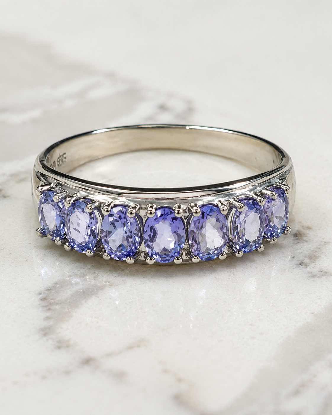 Photo 1 of 10 K WHITE GOLD 2CTW TANZANITE RING 2G (EST SIZE 6–7) #46 $1,200