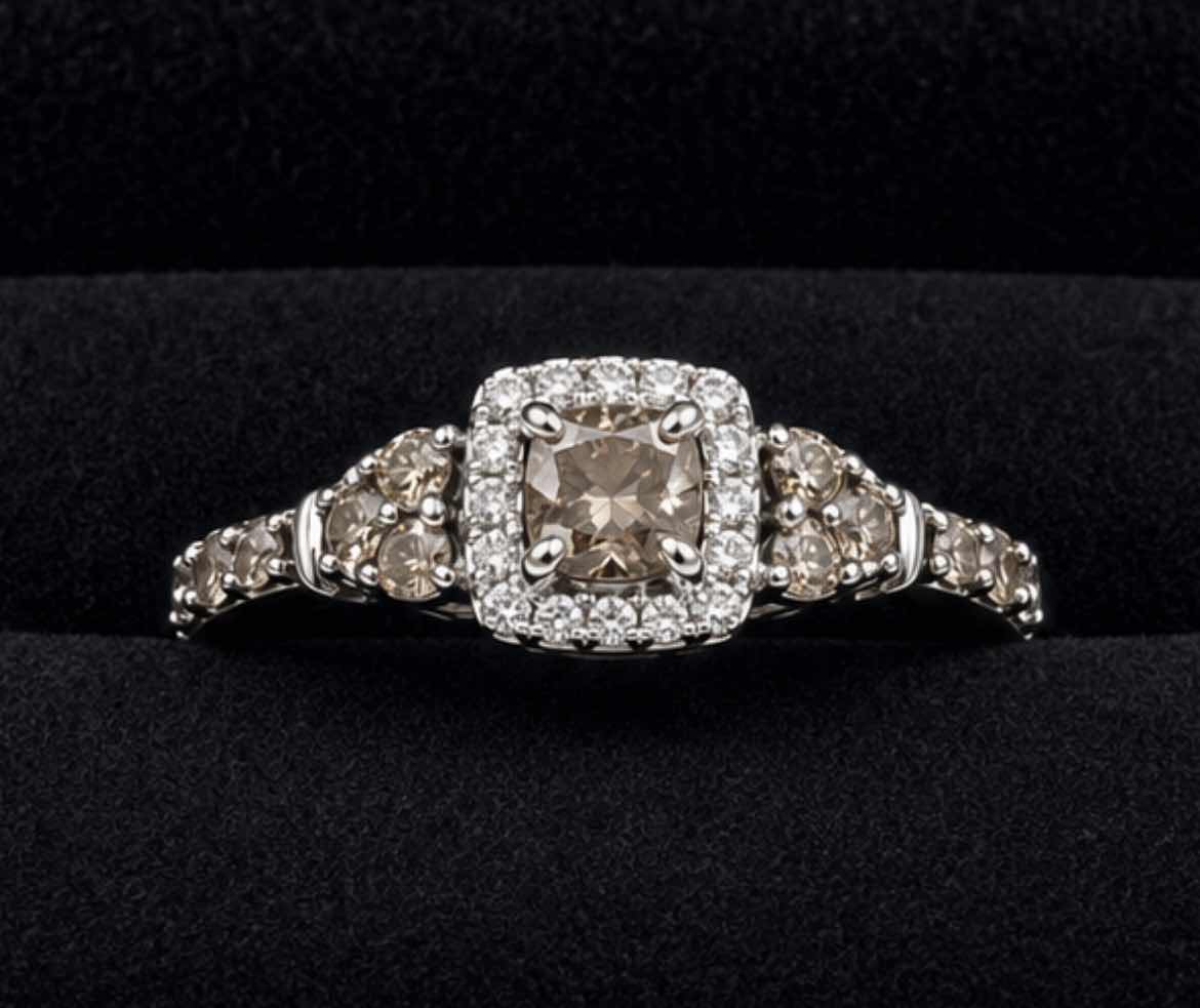 Photo 1 of 14K WHITE GOLD 0.60CTW DIAMOND RING 3G (EST SIZE 6-7) #12 $2,450