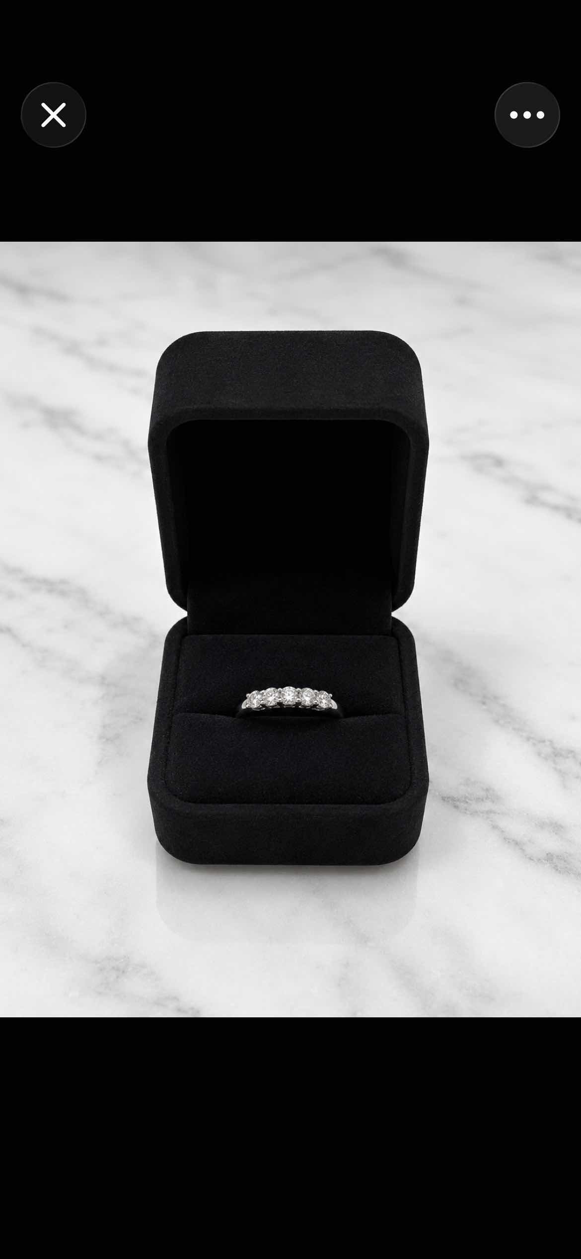 Photo 1 of 18K WHITE GOLD 0.54CTW DIAMOND RING 3.77G SIZE 7 W APPRAISAL #20, $3378