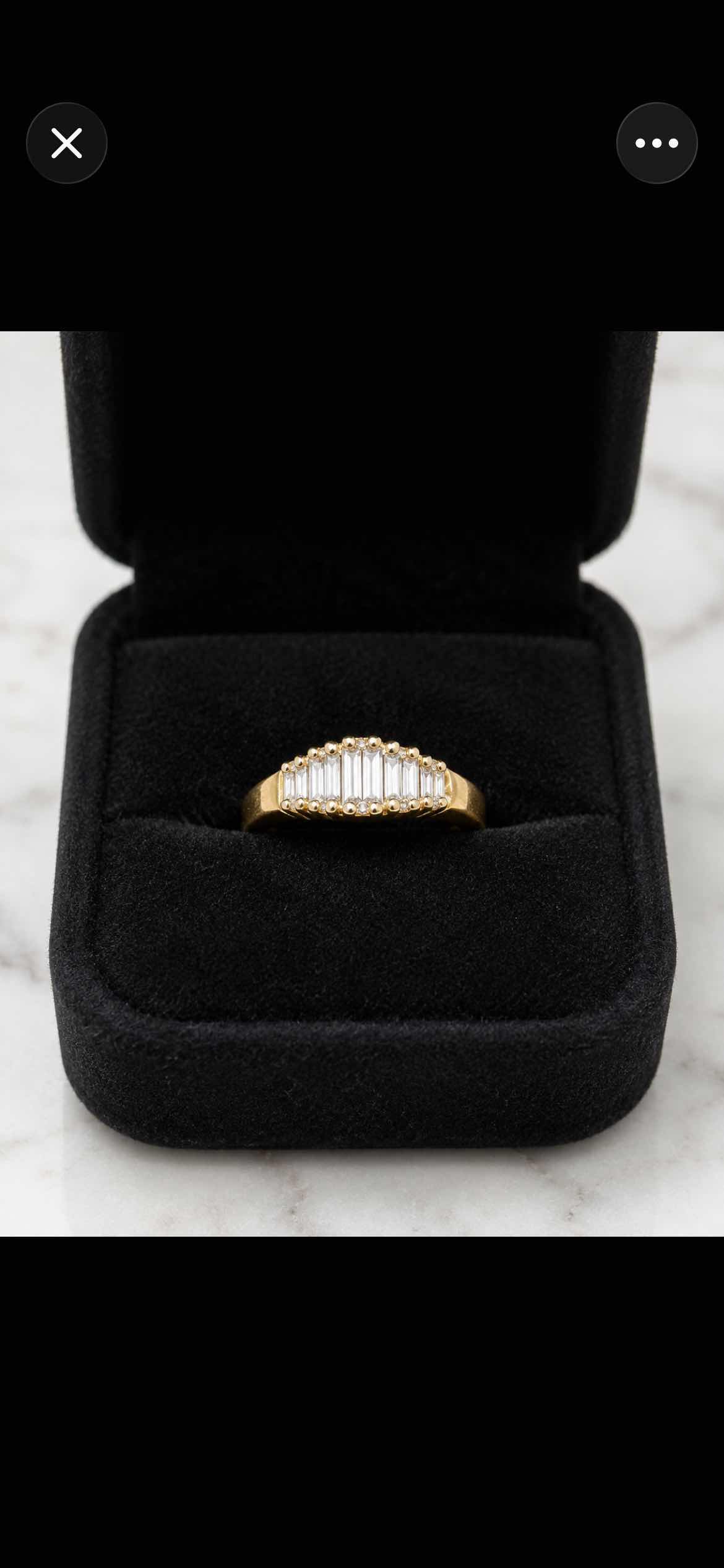 Photo 1 of 18K YELLOW GOLD 0.90 CTW DIAMOND RING 4.8 8G SIZE 6W APPRAISAL #2004