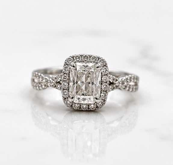 Photo 1 of 14K WHITE GOLD 1CTW DIAMOND RING, 4G. (EST SIZE 6–7) #26