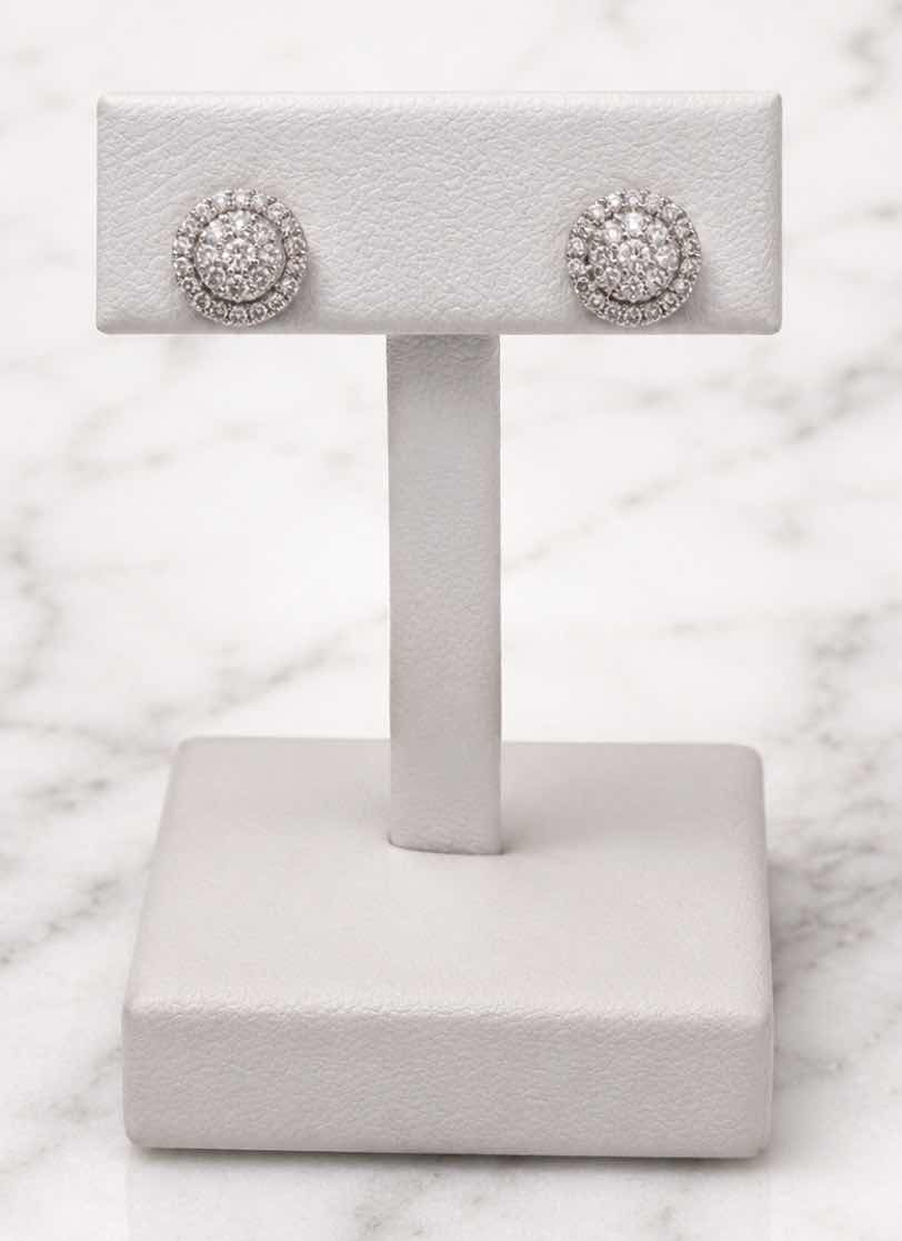 Photo 1 of 10K WHITE GOLD EARRINGS 4.2 G #10