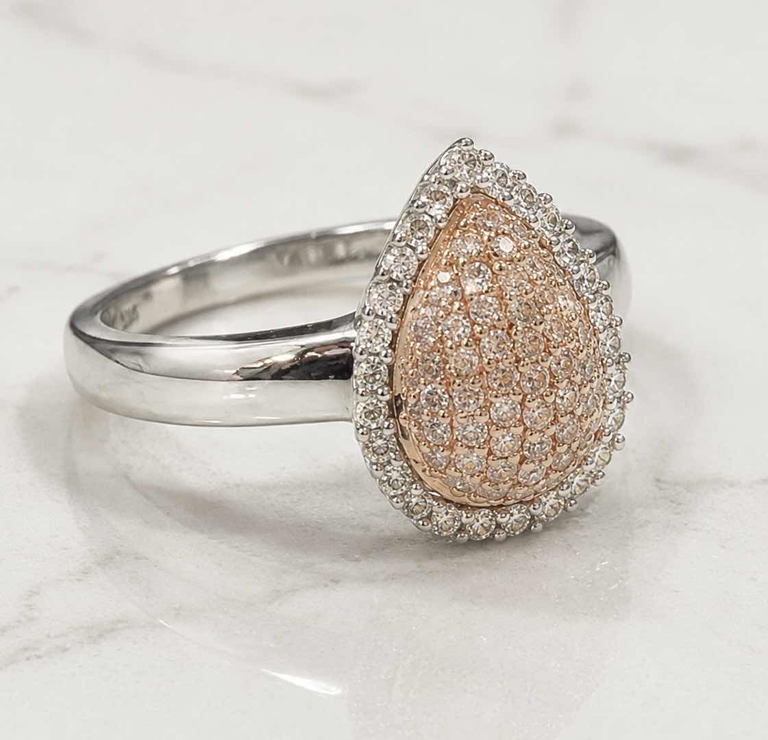Photo 1 of 14K WHITE GOLD. 50CTW DIAMOND RING 4G. (EST SIZE 6 -7) #22