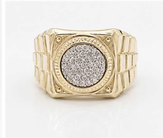 Photo 1 of 10K YELLOW GOLD 0.50 CTW DIAMOND RING 5.5G (EST SIZE 6-7). #11