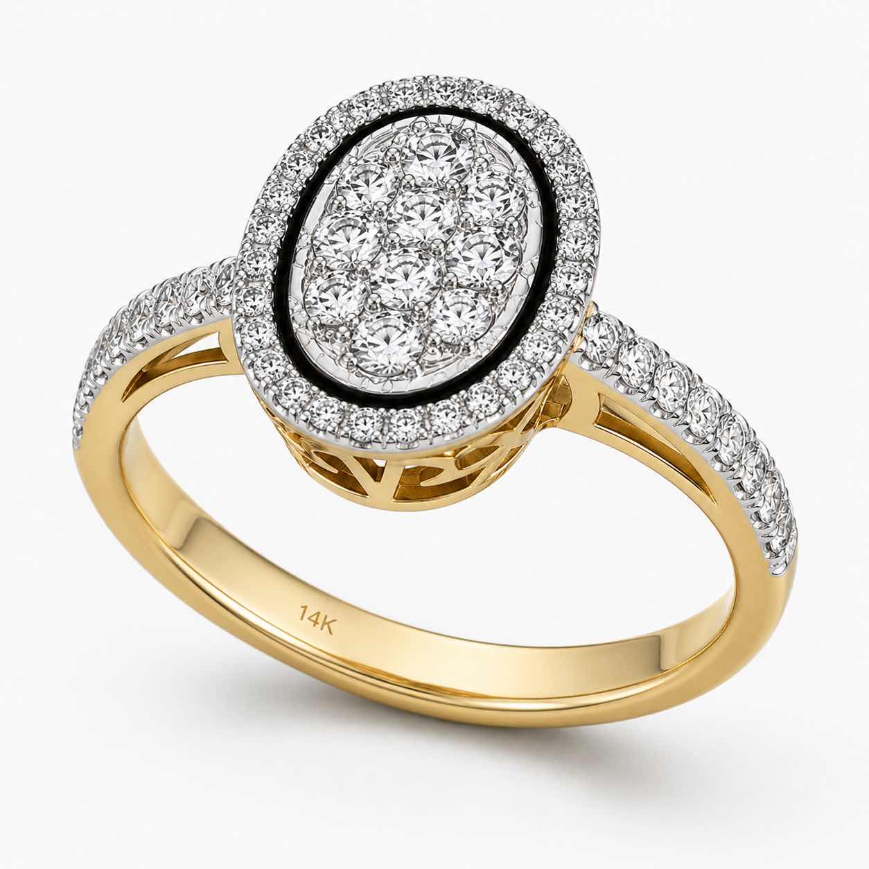 Photo 1 of 18K YELLOW GOLD DIAMOND RING 5.83G (SIZE 7) W APPRAISAL #2001 $7850