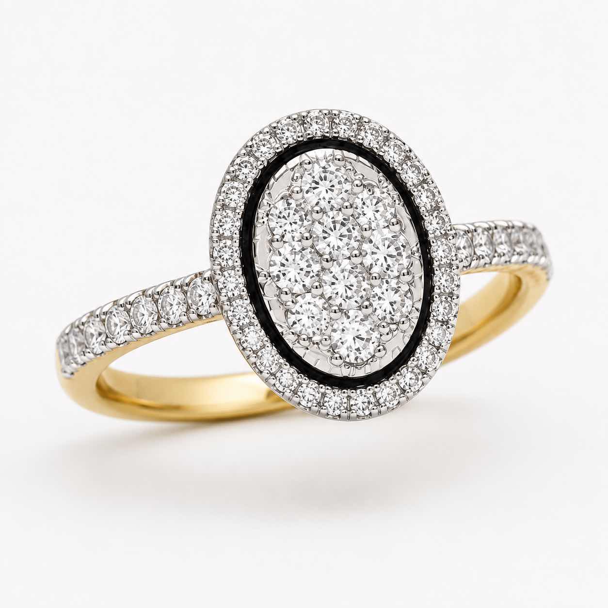 Photo 1 of 18K YELLOW GOLD DIAMOND RING 5.83G (SIZE 7) W APPRAISAL #2001 $7850