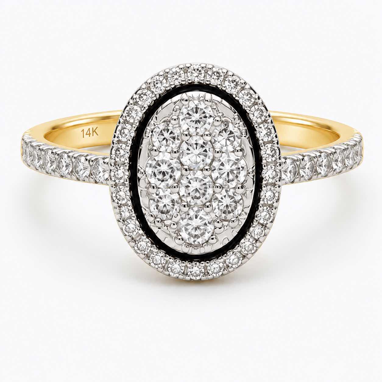 Photo 1 of 18K YELLOW GOLD DIAMOND RING 5.83G (SIZE 7) W APPRAISAL #2001 $7850