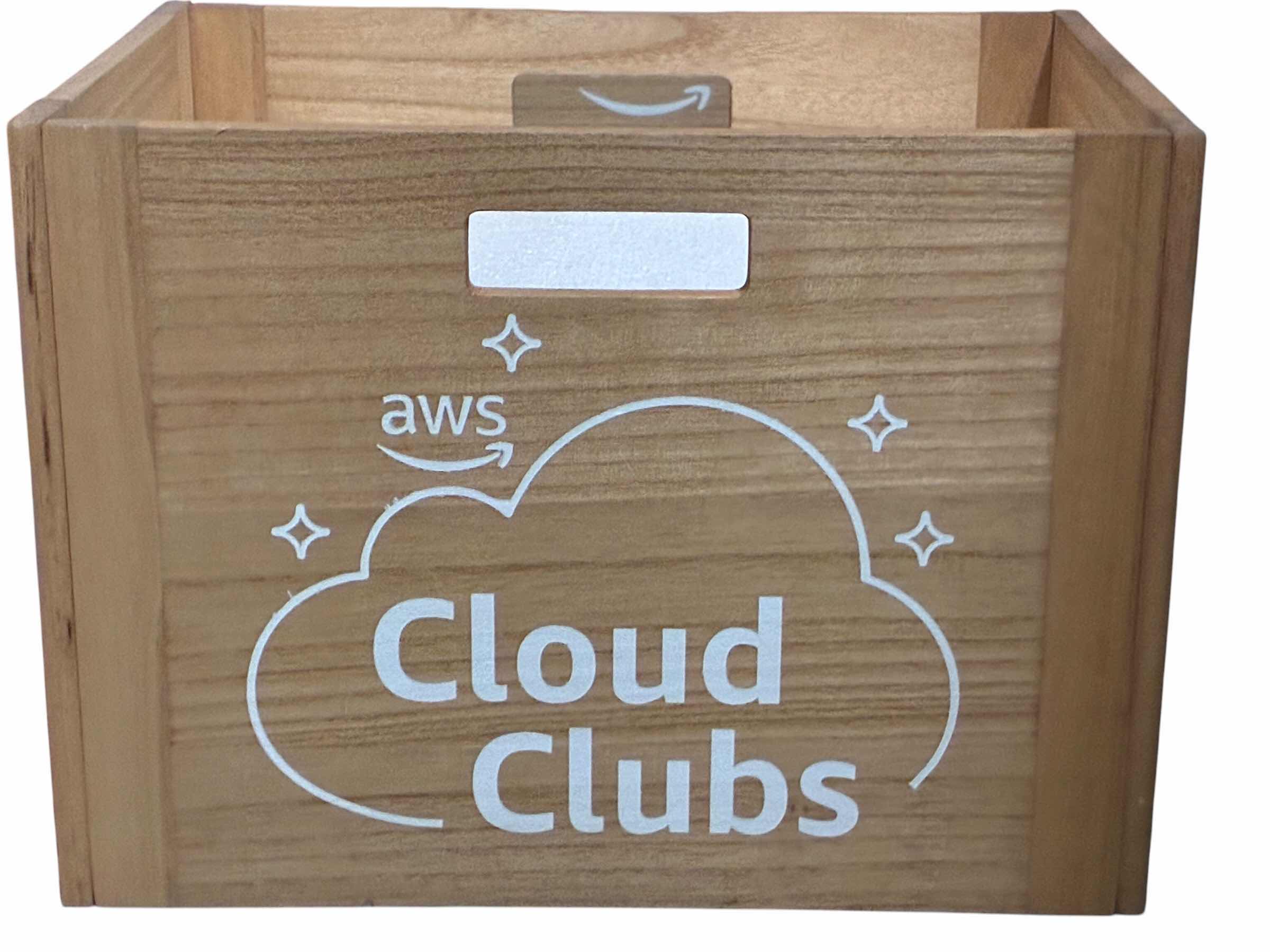 Photo 1 of AWS CLOUD CLUB WOOD CRATE 14” X 10”