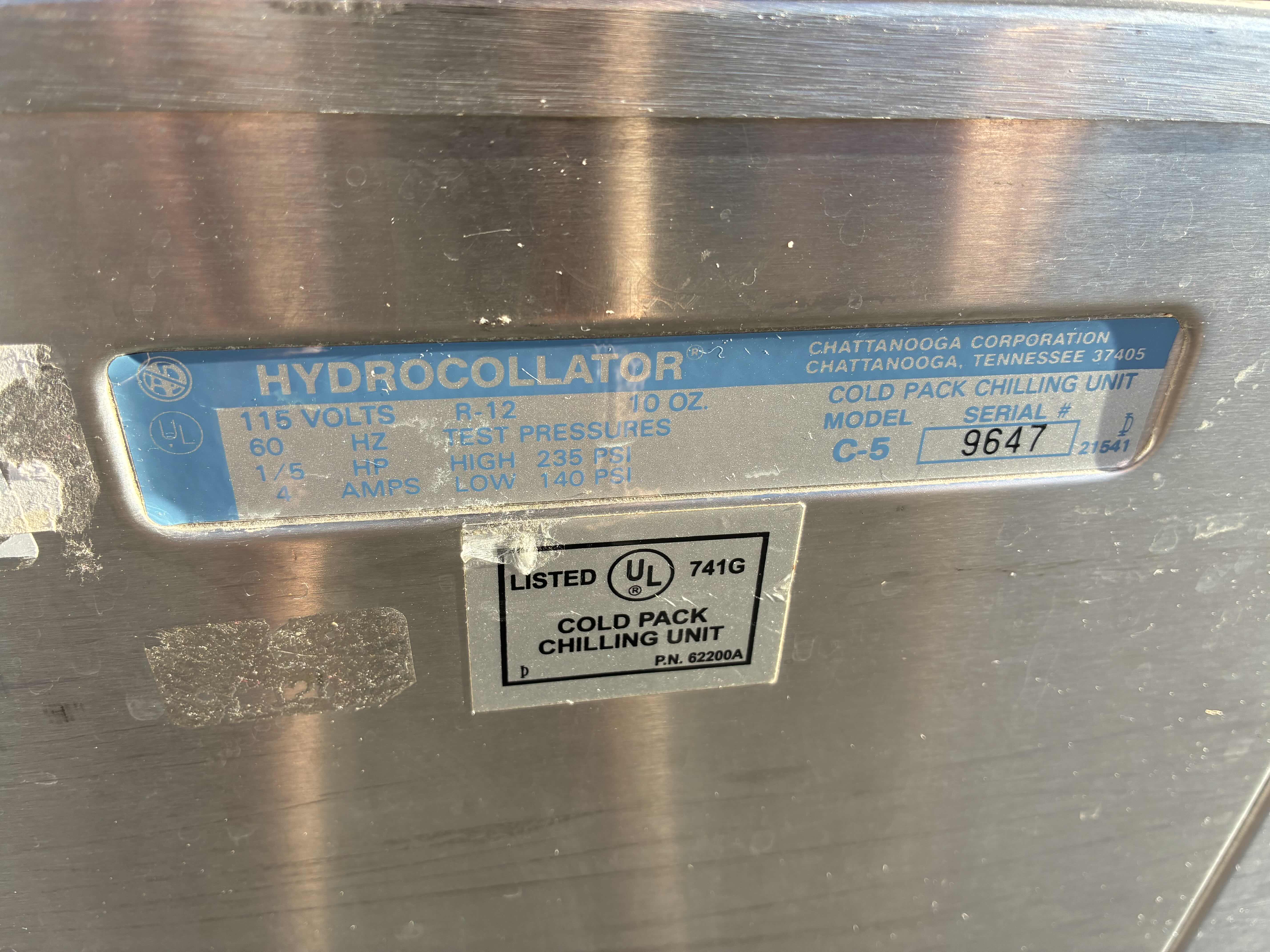 Photo 1 of COL PAC STAINLESS STEEL HYDROCOLLATOR MODEL C-5