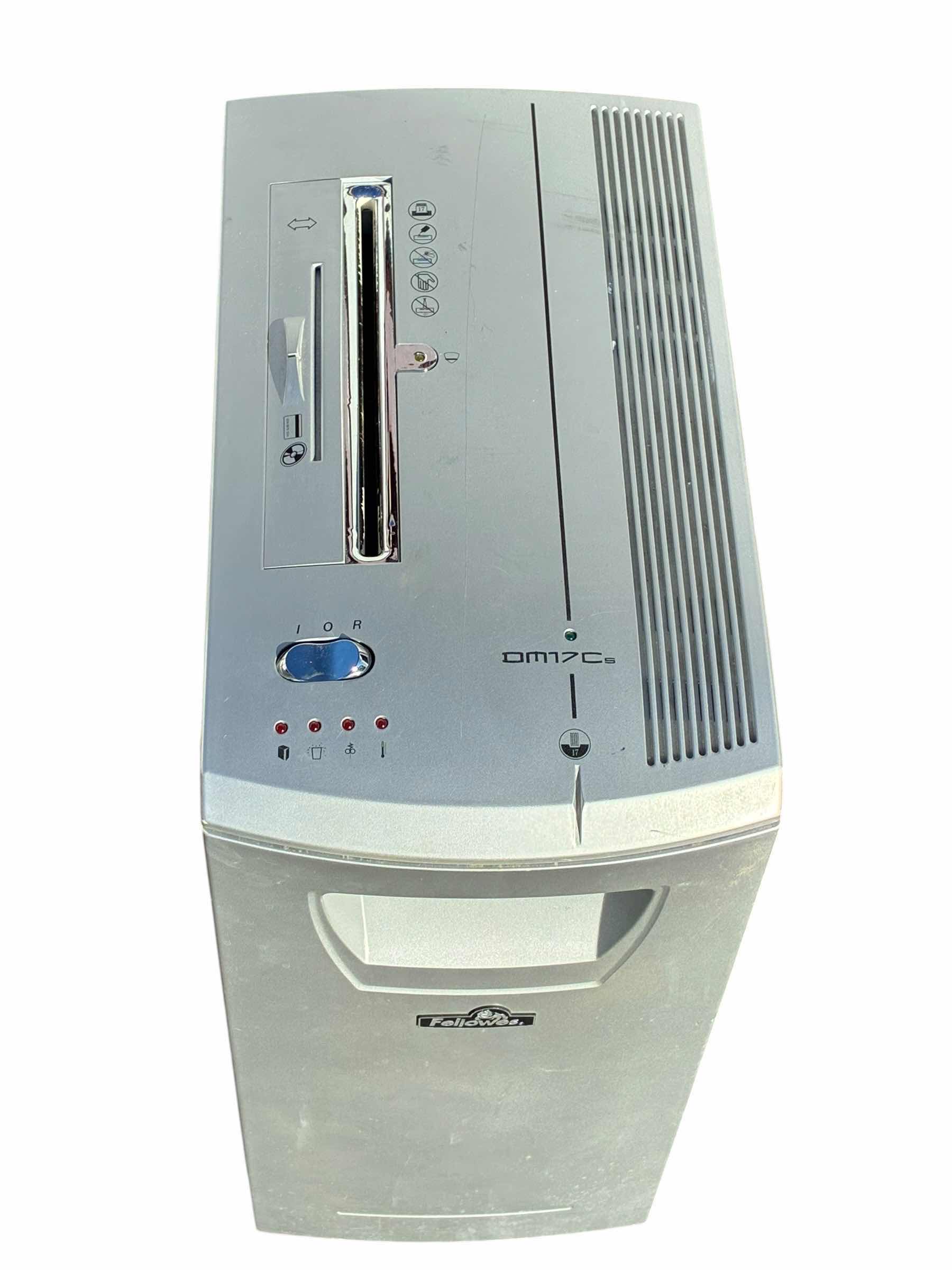 Photo 1 of FELLOWES COMMERCIAL ROLLING PAPER SHREDDER DM17CS