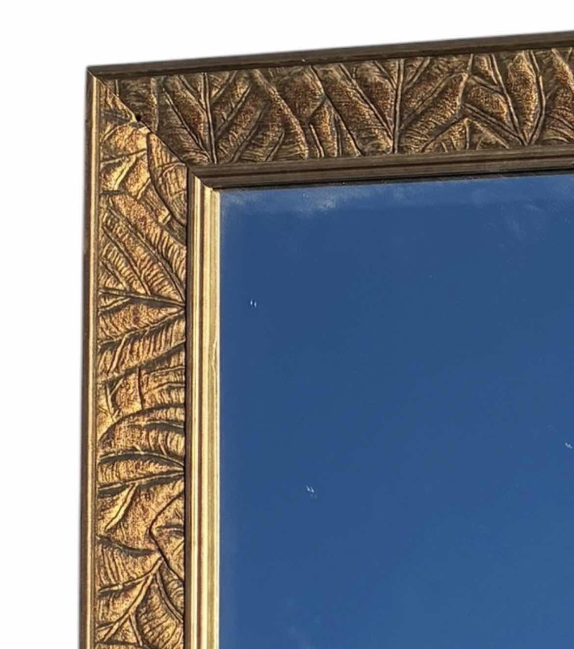 Photo 1 of BRONZE LEAF PRINT RESIN FRAMED MIRROR 18” X 23”