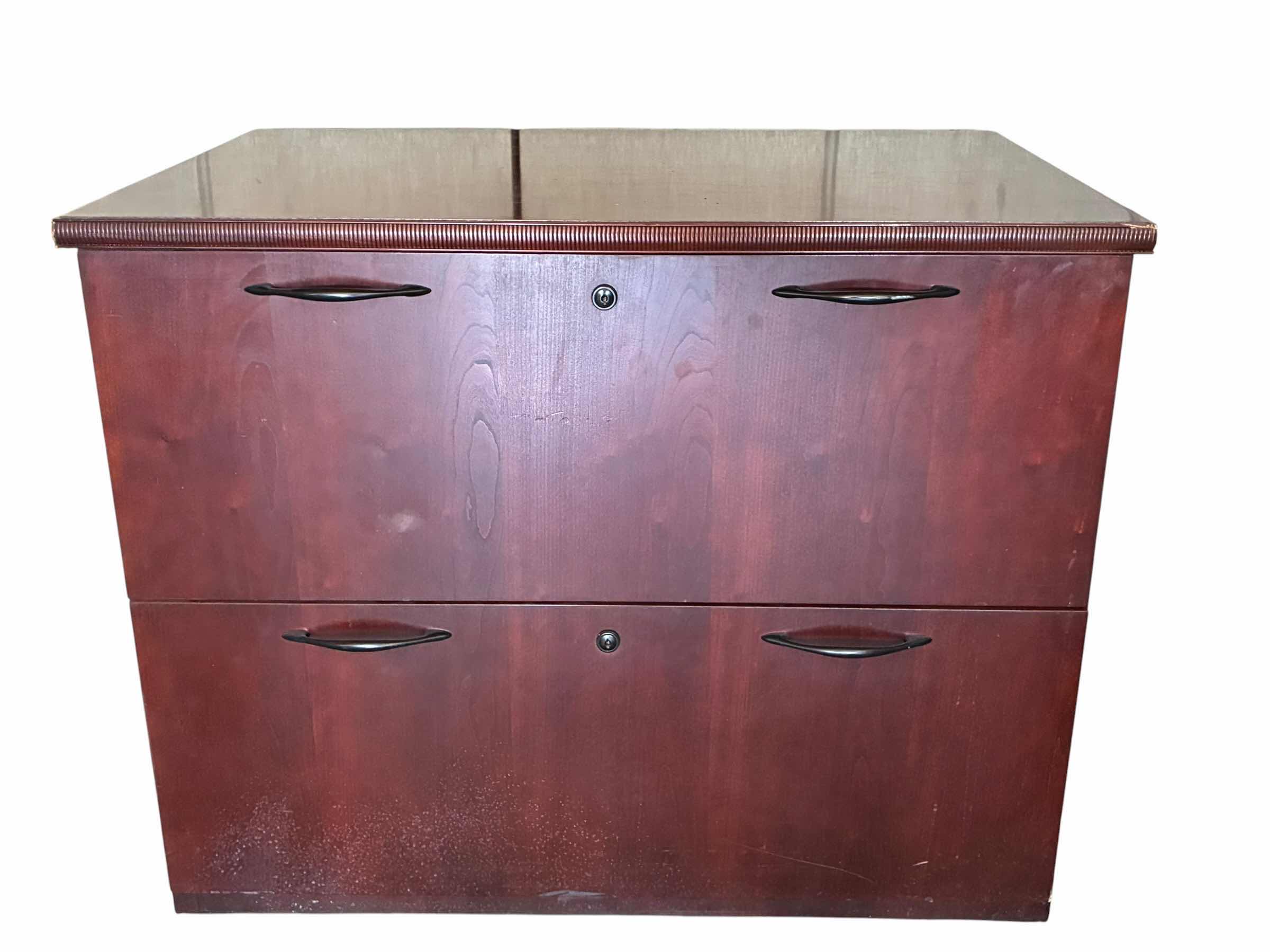 Photo 1 of NATIONAL LAUDERDALE DARK CHERRY WOOD 2-DRAWER LATERAL FILE CABINET