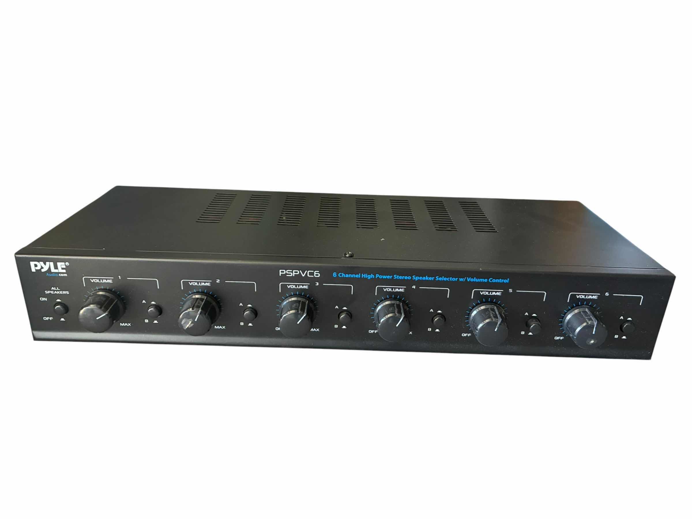 Photo 1 of PYLE 6-CHANNEL HIGH POWER STEREO SPEAKER SELECTOR W/VOLUME CONTROL PSPVC6