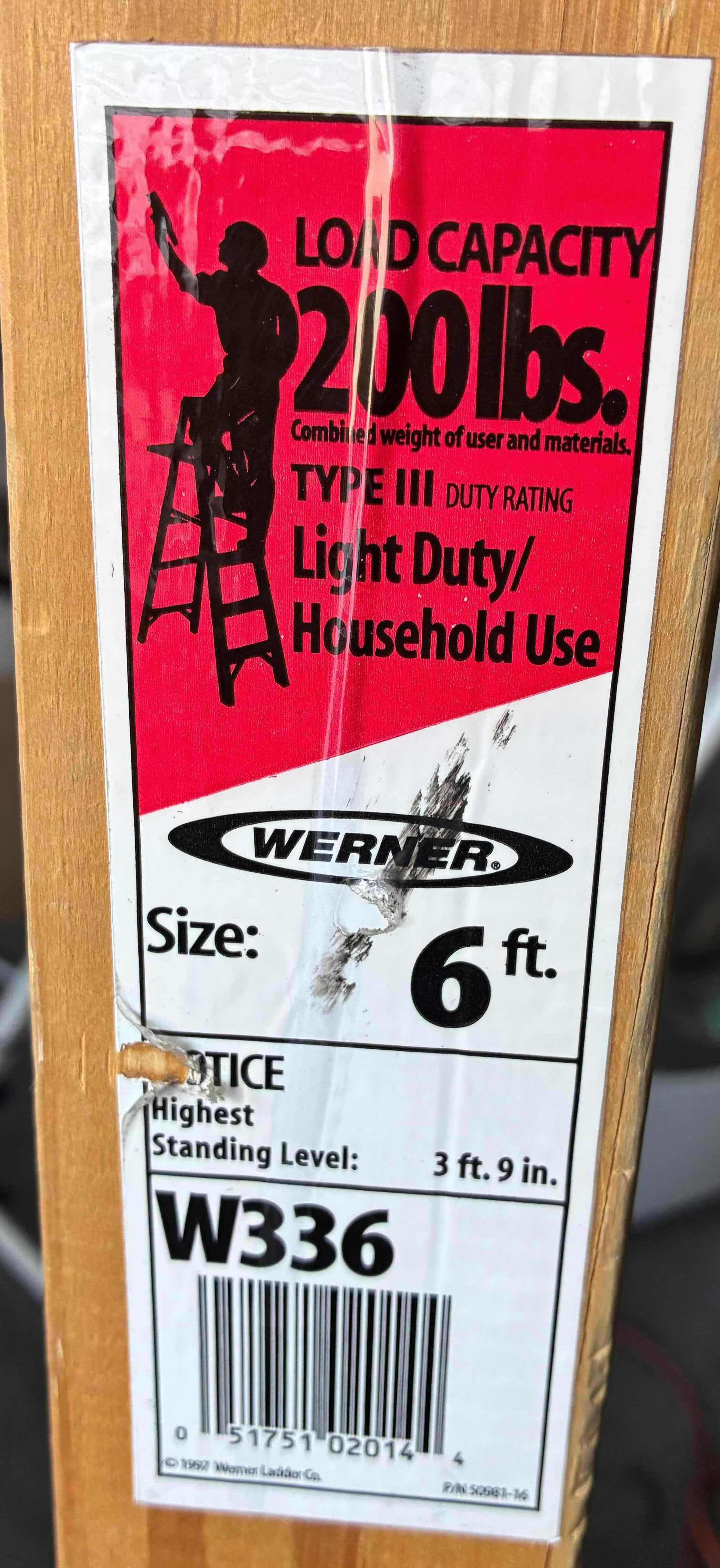 Photo 1 of WERNER 6’ WOOD STEP LADDER